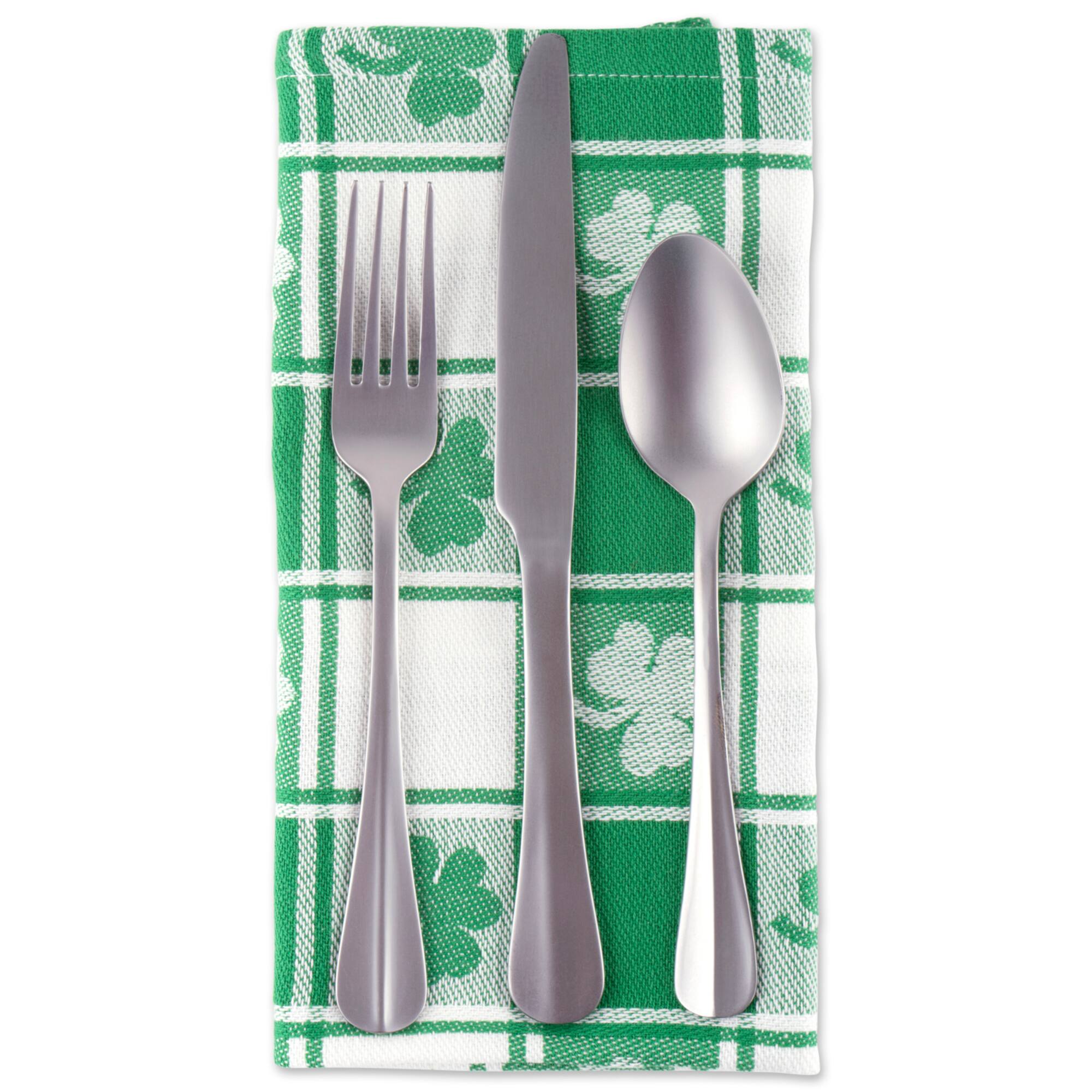 DII® Shamrock Woven Check Napkins, 6ct.